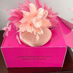 Kentucky Derby Pink Feathered Fascinator